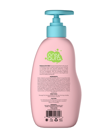 Onlyaura Kids 2 in 1 Shampoo & Body Wash 350ml
