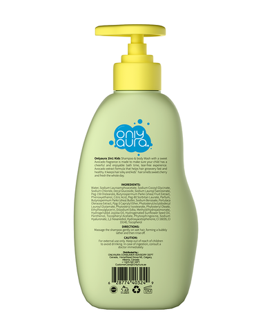 Onlyaura Kids 2 in 1 Shampoo & Body Wash 350ml