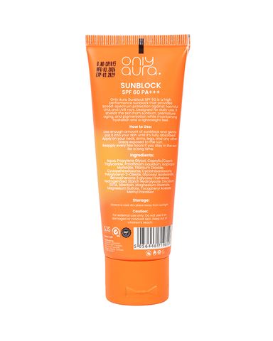 OnlyAura UVA UVB Ultra Protection SPF60 PA+++ Sunblock