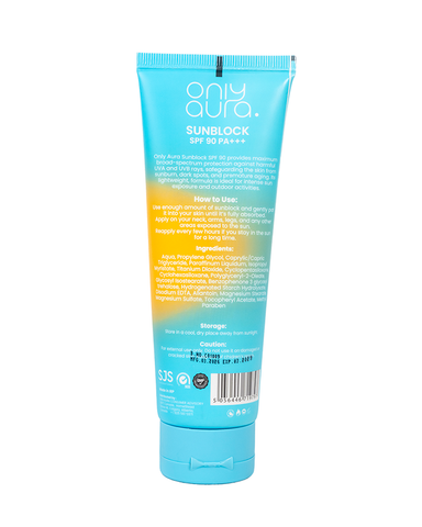OnlyAura UVA UVB Ultra Protection SPF90 PA+++ Sunblock